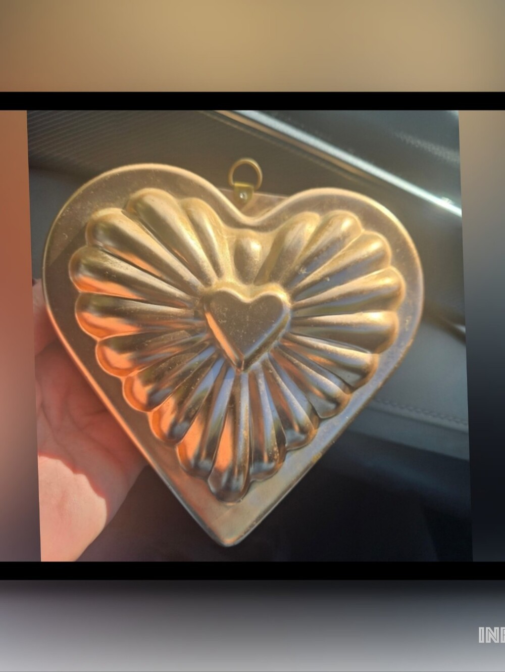 Vintage Coppwr Heart-Shaped Copper Mold